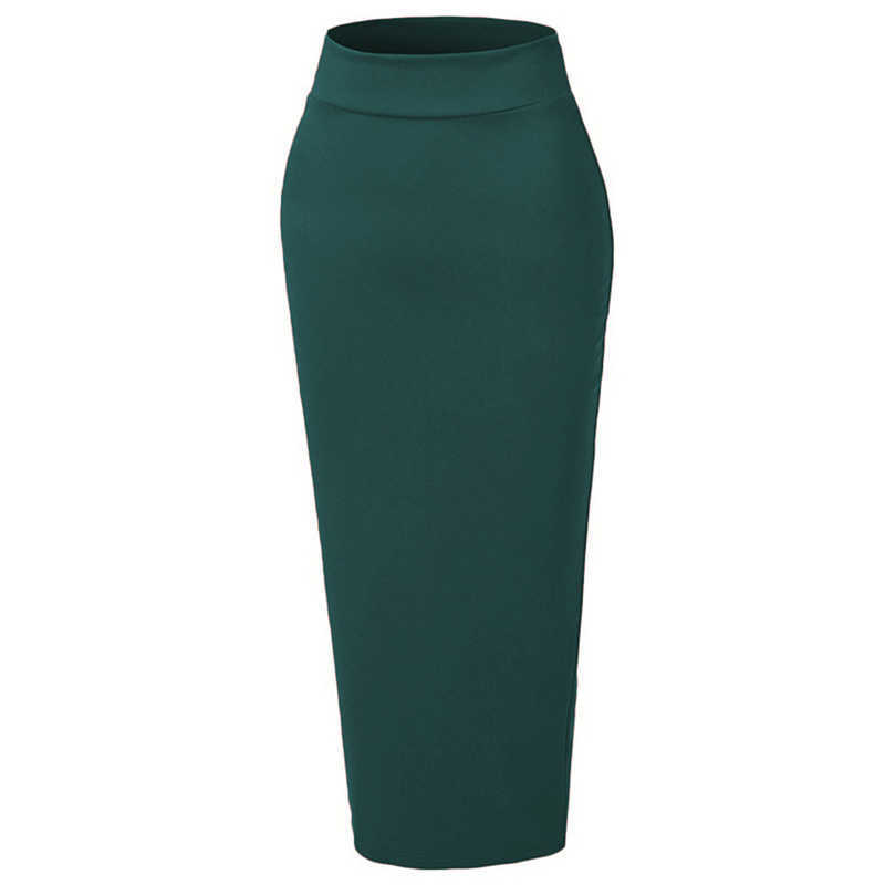 Plus Size Faldas Mujer Moda Winter Abaya Muslim Long Skirts High Waist Bodycon Maxi Skirt Jupe Longue Femme Clothes 210621
