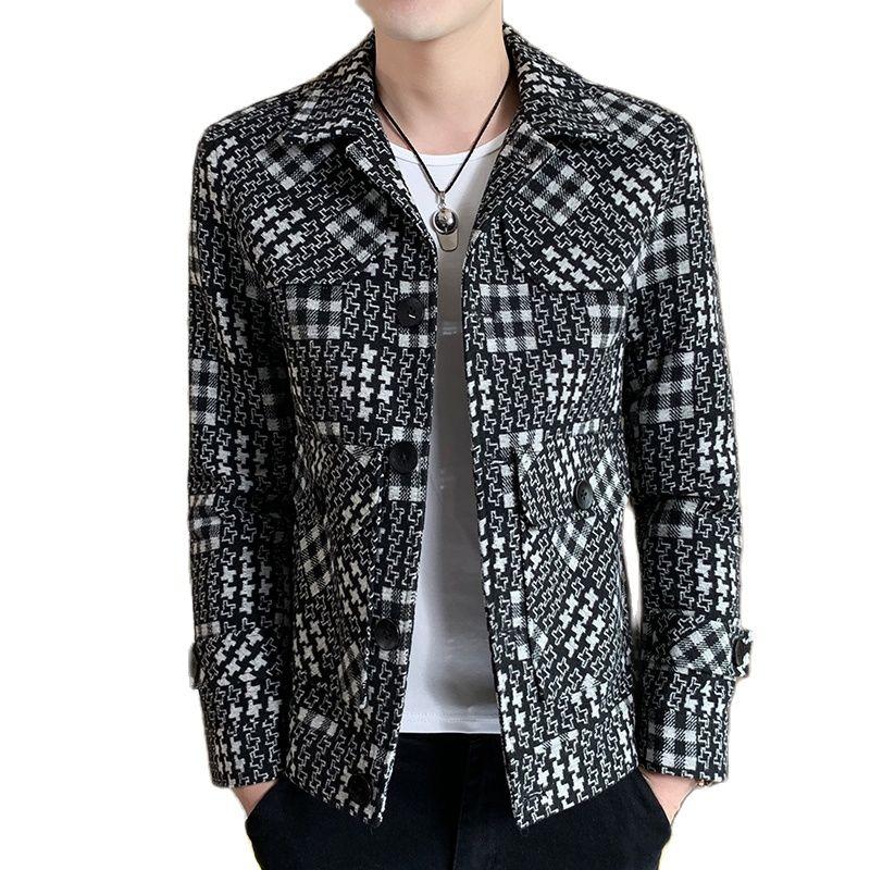 Men's Jackets M.Y.FANTASY Autumn Woolen Trench Jacket Coat Mens Slim Fit Plaid Streetwear Fashion Gentleman Pockets Coa, Black;brown
Men's Jackets M.Y.FANTASY Autumn Woolen Trench Jacket Coat Mens Slim Fit Plaid Streetwear Fashion Gentleman Pockets Coa, Black;brown