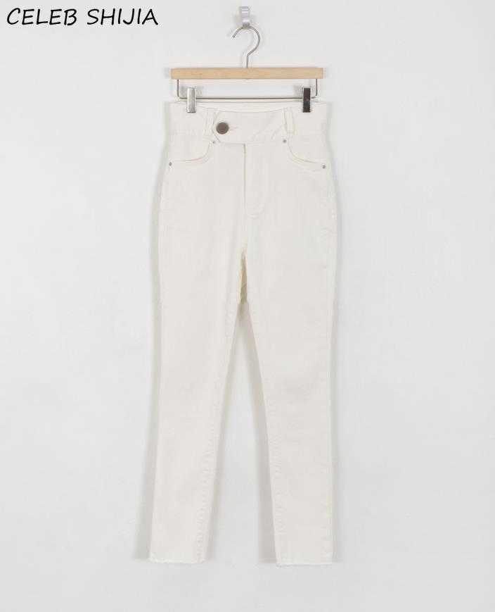 White Skinny Jeans for Women High Waist Vintage Streetwear Denim Pencil Pants Woman Mom Korean Chic Y2k Female Sexy 210922