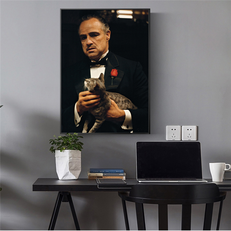 Modern Godfather Portrait Movie Posters and Prints Wall Art Canvas Paintings on The Wall Wall Hanging Pictures Home Decoration