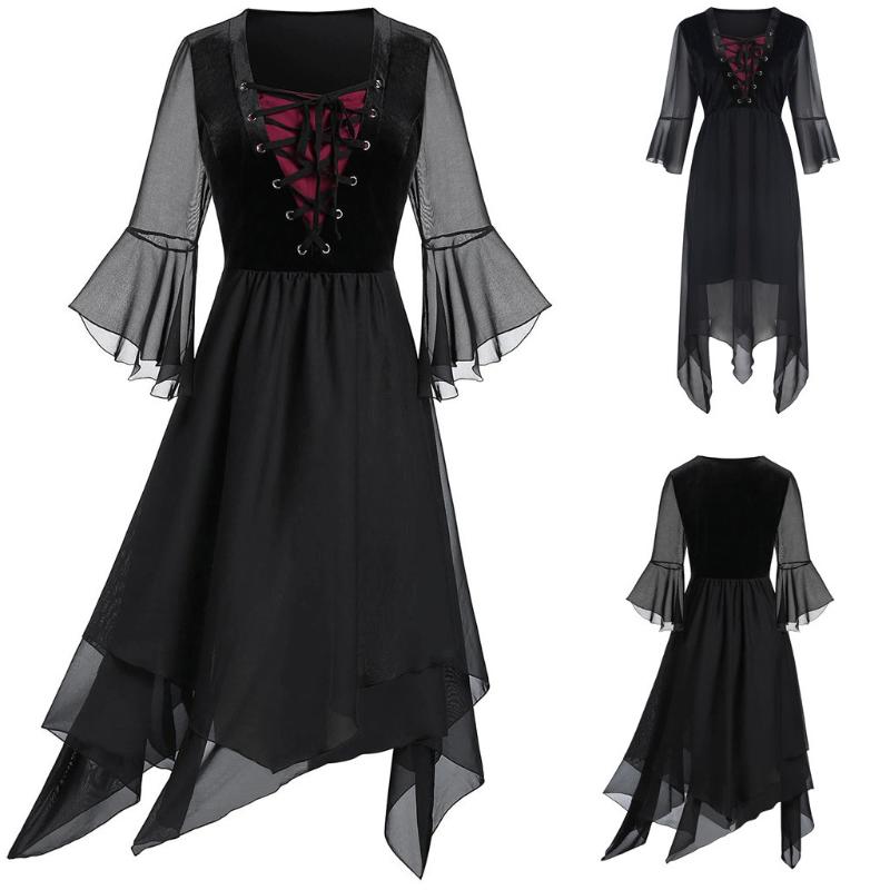Party Dresses Women Evening Black 2021 Plus Size Sheer Mesh Layered Lace Up Handkerchief Gothic Dress Drop #G7 Casual
Party Dresses Women Evening Black 2021 Plus Size Sheer Mesh Layered Lace Up Handkerchief Gothic Dress Drop #G7 Casual