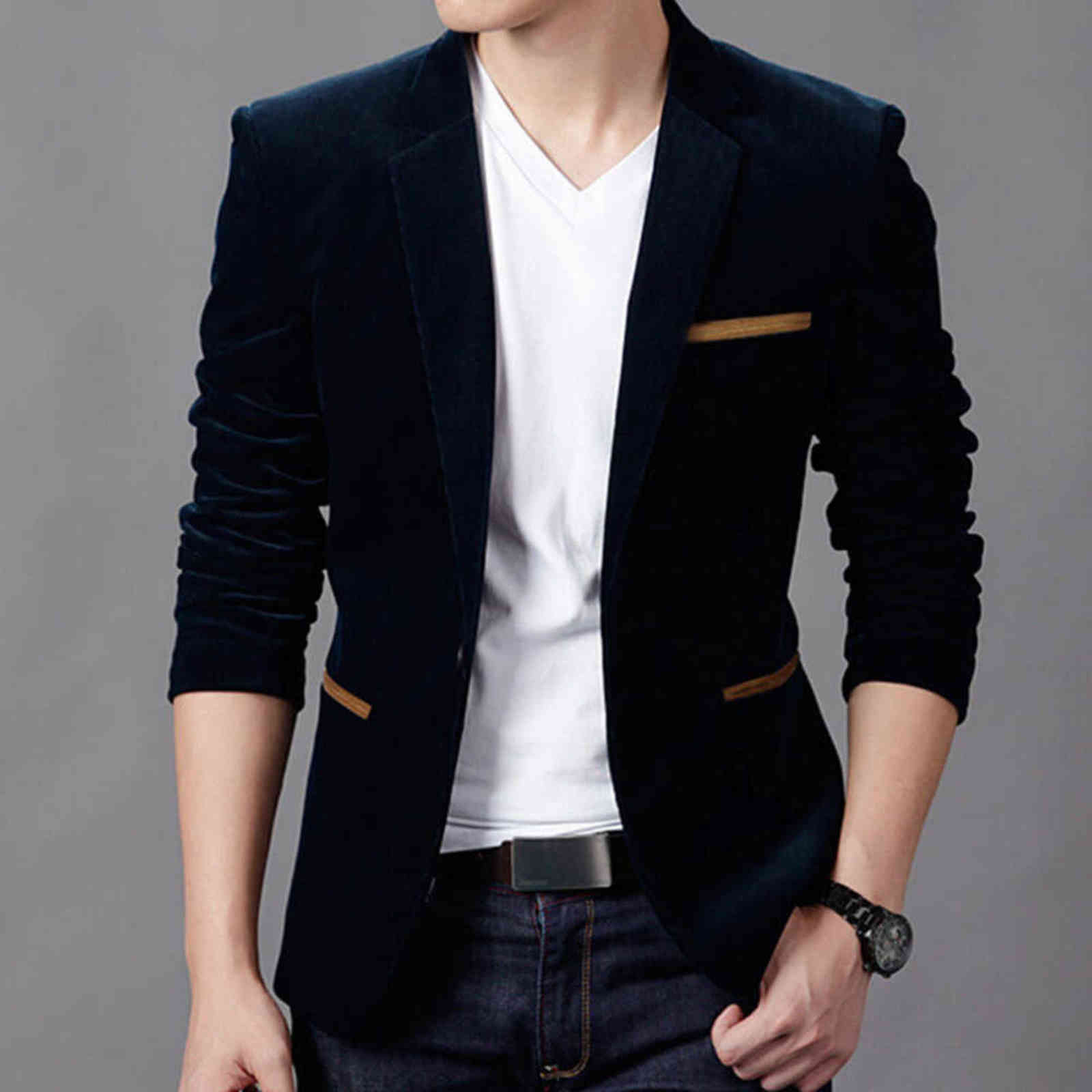 Arrival Luxury Men Blazer Fashion Brand High Quality Cotton Blend Spring Autumn Slim Fit Men Suit Blazers Men 211111, Navy
Arrival Luxury Men Blazer Fashion Brand High Quality Cotton Blend Spring Autumn Slim Fit Men Suit Blazers Men 211111, Navy