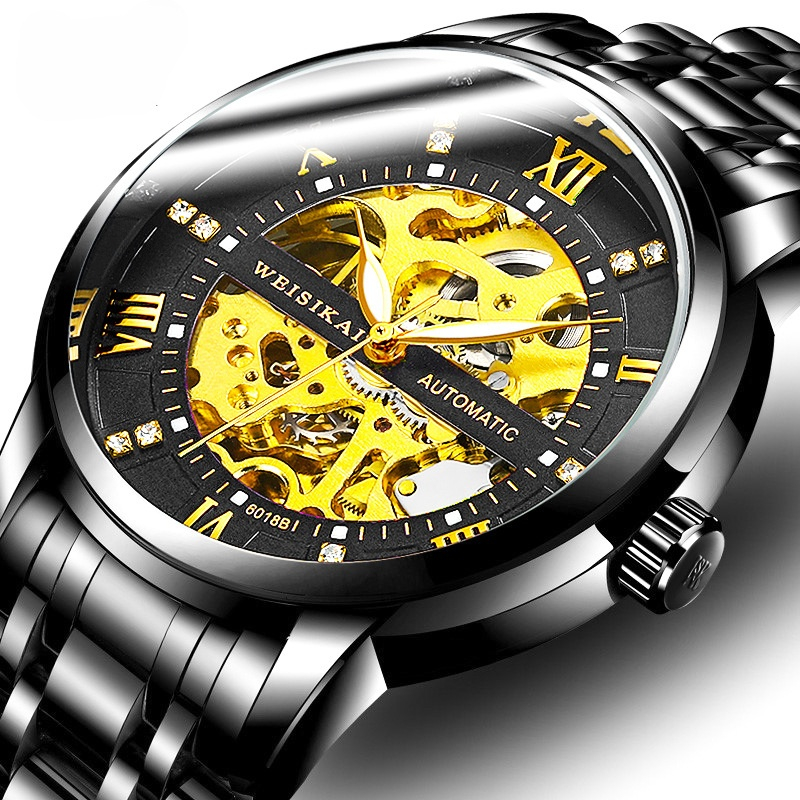 Fashion Mens Watch Automatic Mechanical Watches Men Hollow Visible Dial Luminous Hands Stainless Steel Waterproof Wristwatch, Slivery;brown
Fashion Mens Watch Automatic Mechanical Watches Men Hollow Visible Dial Luminous Hands Stainless Steel Waterproof Wristwatch, Slivery;brown