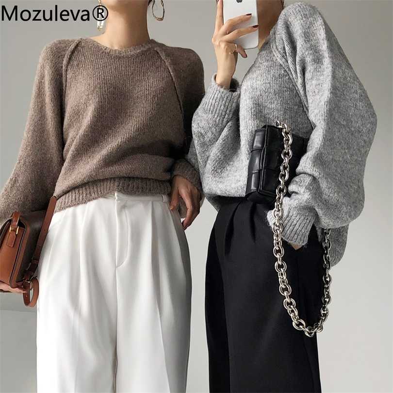 Mozuleva Autumn Korean Solid Knitted Thicken Pullover Loose Sweater Women Jumper Winter Soft Warm Long Sleeve Fluffy Knitwear 211018, Khaki
Mozuleva Autumn Korean Solid Knitted Thicken Pullover Loose Sweater Women Jumper Winter Soft Warm Long Sleeve Fluffy Knitwear 211018, Khaki