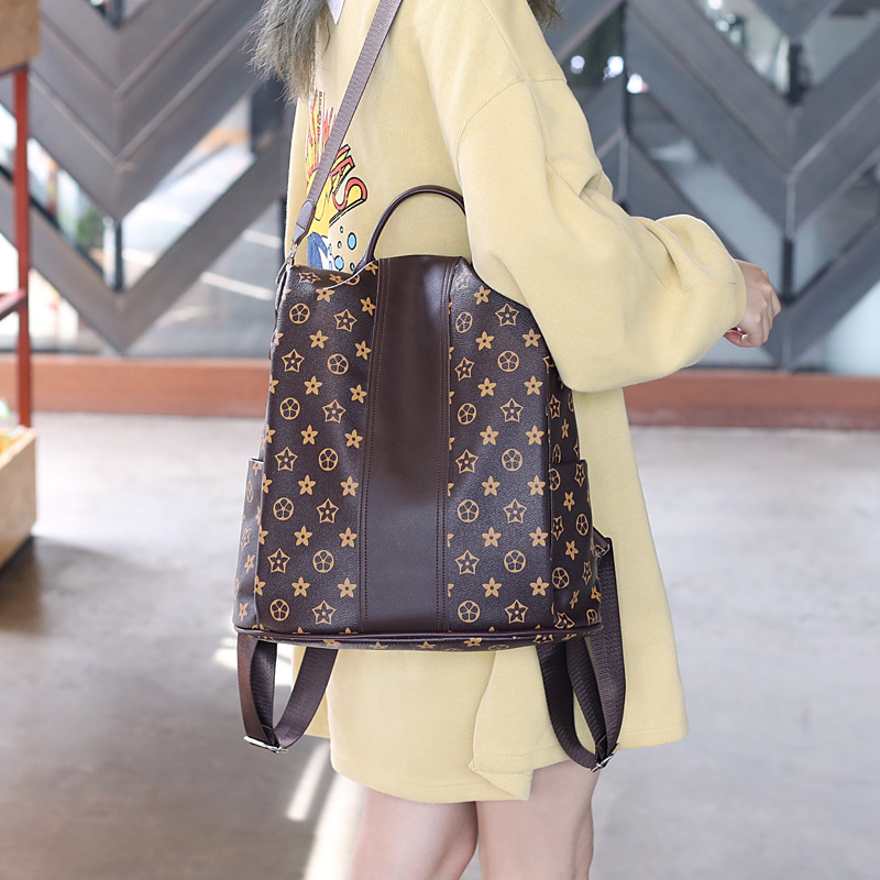 Cross-Border Backpack Womens 2021 New European and American Printed GD Presbyopic Travel Backpack Fashion Soft Leather Leisure Dual-Use Bag, Brown
Cross-Border Backpack Womens 2021 New European and American Printed GD Presbyopic Travel Backpack Fashion Soft Leather Leisure Dual-Use Bag, Brown