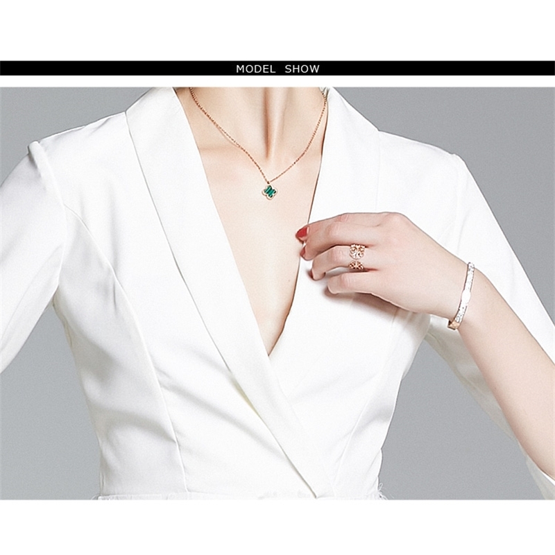 Spring Women's Half Sleeve Notched Vintage Tassels Patchwork Blazer Dress Female Big Swing White Long Vestidos 210520