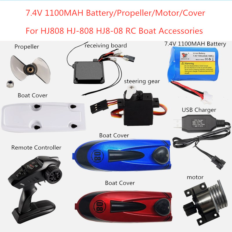 7.4V 1100mAh battery/Motor/Boat Cove/Receiving Board HJ808 Boat Accessories for HJ808 HJ-808 RC Boat Spare Parts HJ808 Battery
7.4V 1100mAh battery/Motor/Boat Cove/Receiving Board HJ808 Boat Accessories for HJ808 HJ-808 RC Boat Spare Parts HJ808 Battery