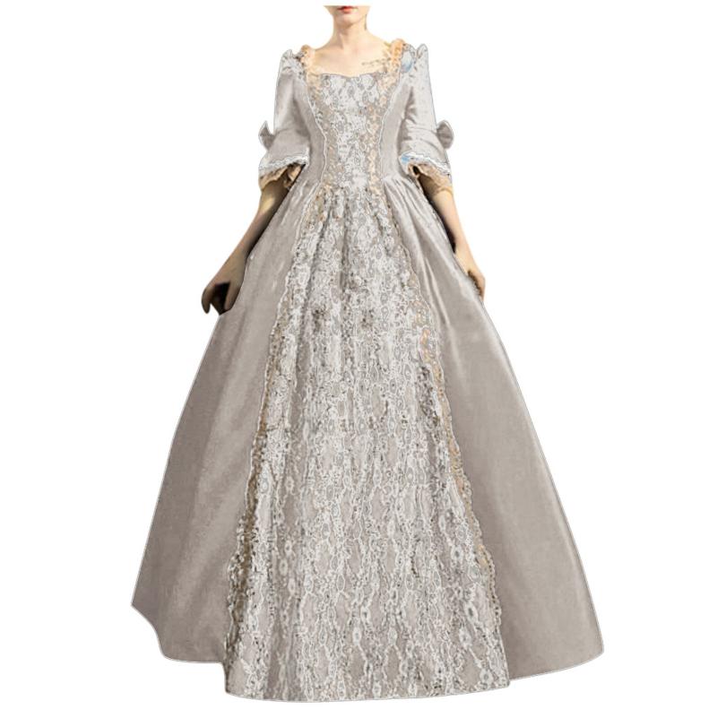 Casual Dresses Vintage Medieval Renaissance Gothic Lace Embroidery Floor Length Cosplay Retro Fashion Women Long Maxi Dress Vestidos, Black
Casual Dresses Vintage Medieval Renaissance Gothic Lace Embroidery Floor Length Cosplay Retro Fashion Women Long Maxi Dress Vestidos, Black