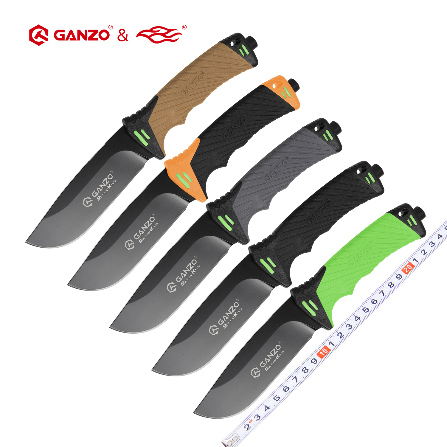 

Firebird Ganzo G8012 +-57HRC 7cr17mov blade ABS Handle Fixed blade knife Survival Hunting Knife tactical outdoor Camping tool