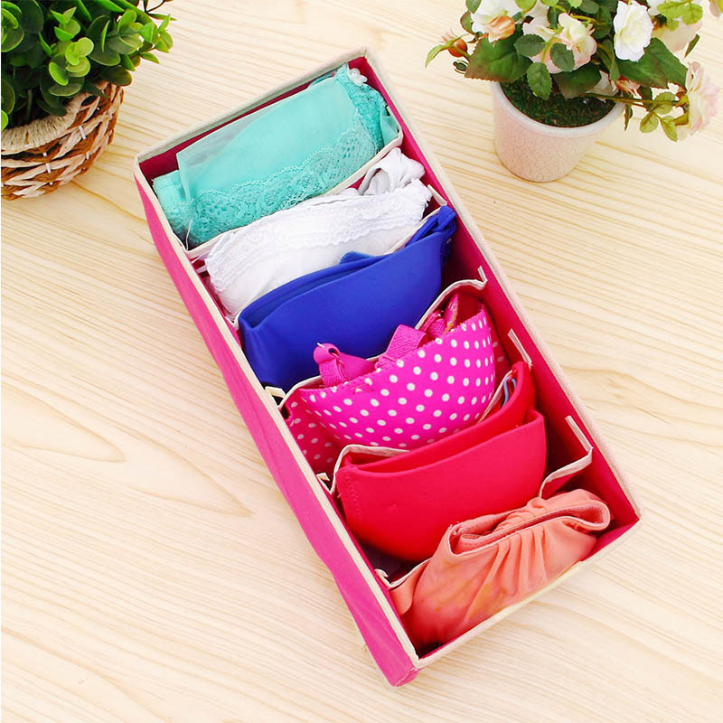 4pcs Storage Boxes Socks Storage Home Supplies Antibiosis Save Space Anti-pollution Family Organizador Underwear Bra Box