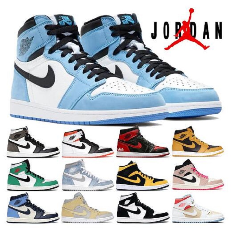 Mens Air Retro Jordan 1 high OG basketball shoes 1s University Blue electro orange dark mocha bred shadow UNC twist men women Sneakers train
Mens Air Retro Jordan 1 high OG basketball shoes 1s University Blue electro orange dark mocha bred shadow UNC twist men women Sneakers train