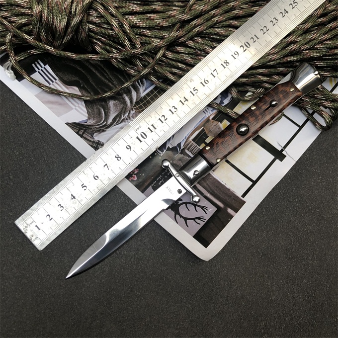 Italy Swinguard Automatic Folding knife 440 blade wood handle hunting self defense pocket knife EDC outdoor tool
Italy Swinguard Automatic Folding knife 440 blade wood handle hunting self defense pocket knife EDC outdoor tool