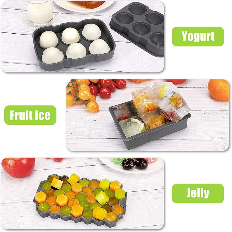 Silicone Ice Cube Maker Honeycomb Trays Mold For Whiskey Cocktail Forms Candy Cake Chocolate Molds Baking Moulds
