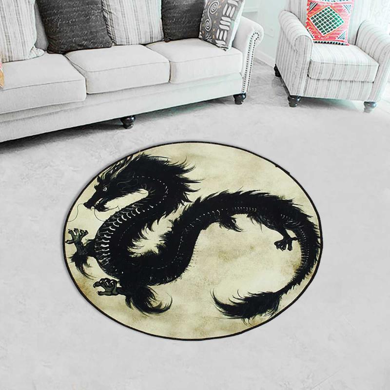 Carpets Round For Living Room Computer Chair Area Rug Children Play Tent Floor Mat Cloakroom Rugs And Black Dragon
Carpets Round For Living Room Computer Chair Area Rug Children Play Tent Floor Mat Cloakroom Rugs And Black Dragon