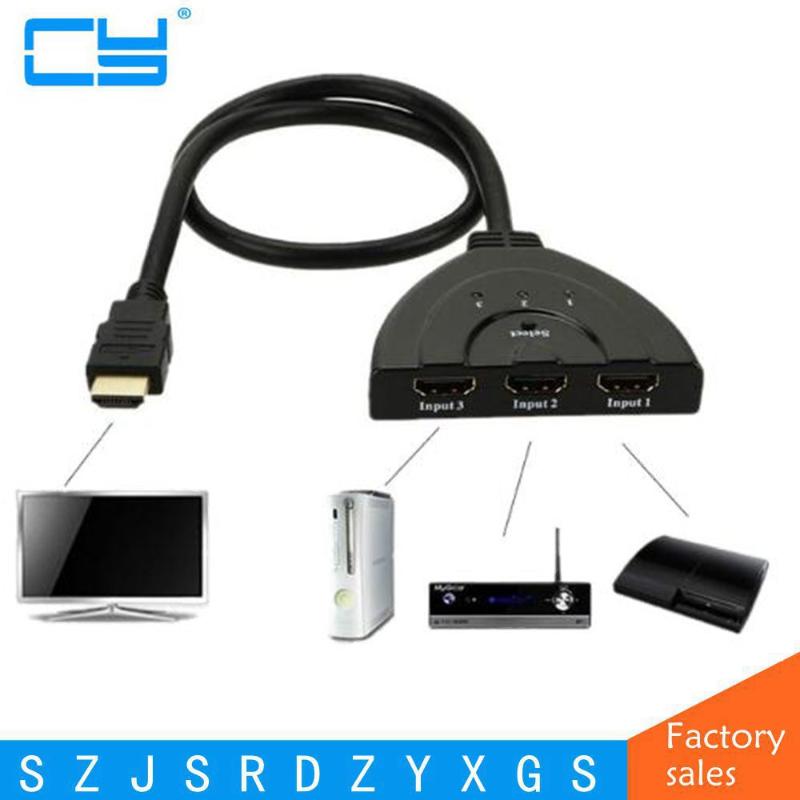 Audio Cables & Connectors 3 Port Multi Display Auto Switch Hub Box 1.3 1080P Switcher In 1 Out Splitter For HDTV DVD Xbox 360 PSP 50cm
Audio Cables & Connectors 3 Port Multi Display Auto Switch Hub Box 1.3 1080P Switcher In 1 Out Splitter For HDTV DVD Xbox 360 PSP 50cm
