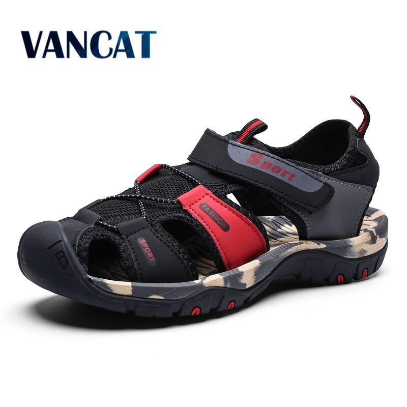 Sandals Vancat 2021 Summer Men Soft Comfortable Water Shoes Beach Roman Sneakers, Black
Sandals Vancat 2021 Summer Men Soft Comfortable Water Shoes Beach Roman Sneakers, Black