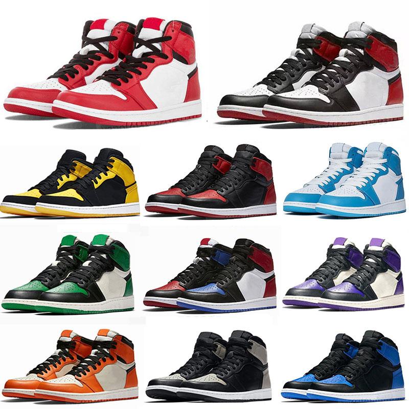 Classic Basketball Shoe OG High 1S Running Men Women Basketball Shoe UNC Hyper Royal Homage To Home University Blue Men Sport Designer Sneakers Trainers 36-48