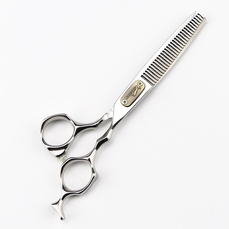 Germany JAGUAR 6.0 inch 9CR 62HRC Hardness hair beauty scissors cutting / thinning with light silver retail gift case
