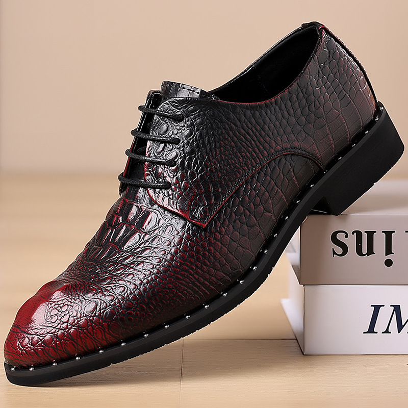 Mens shoes spring autumn business mens soft bottom trend wild fashion leather crocodile skin shoes H792, Black
Mens shoes spring autumn business mens soft bottom trend wild fashion leather crocodile skin shoes H792, Black