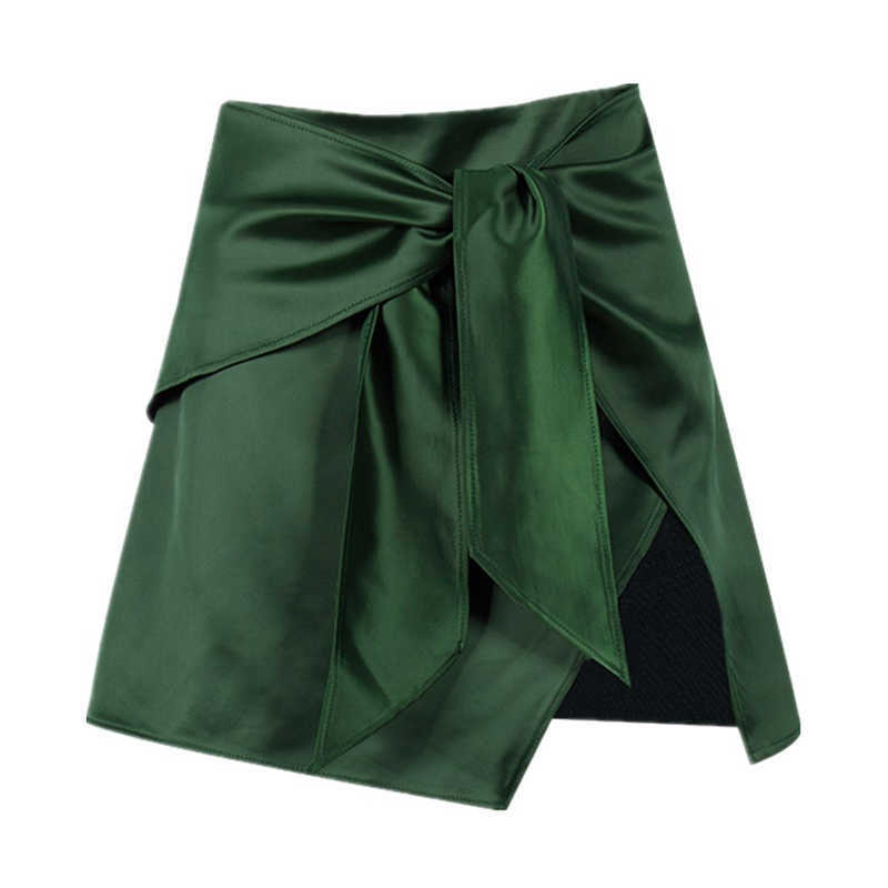 Asymmetrical Patchwork Empire Women's Mini Skirt Summer Invisible Lace Up Zipper Solid Skirts For Women Streetwear Lady Clothes 210621