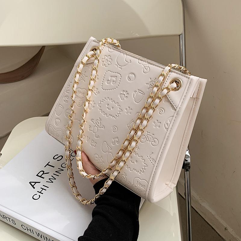 Design High-quality Large-capacity Bag Female 2021 Fashion Chain Shoulder Versatile Handbag Tote Width: 25cm Cross Body, Beige
Design High-quality Large-capacity Bag Female 2021 Fashion Chain Shoulder Versatile Handbag Tote Width: 25cm Cross Body, Beige