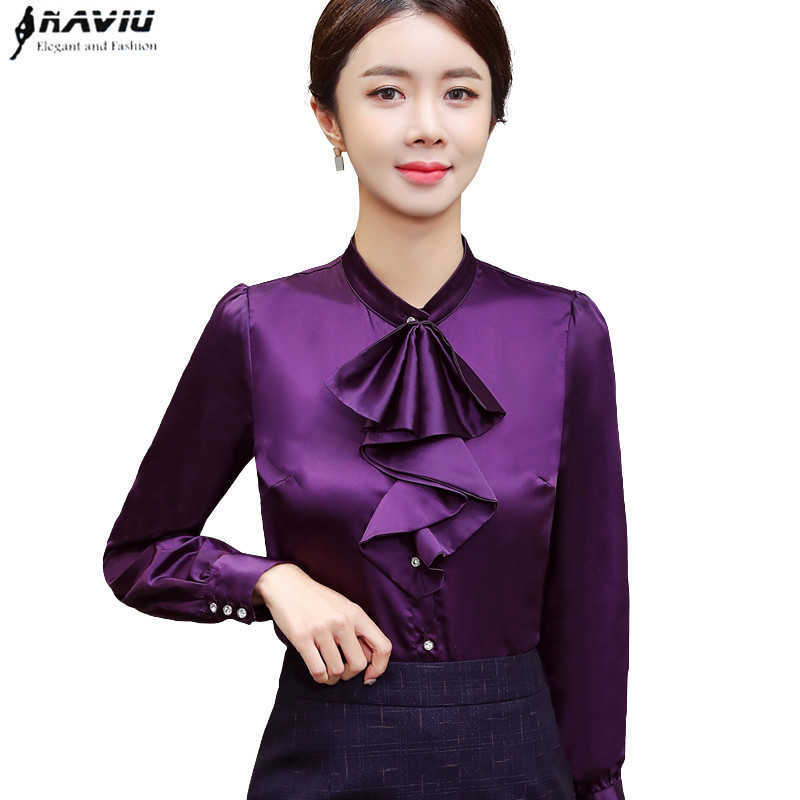 Fashion Elegant Ruffles Female Shirt Formal Business Long Sleeve Slim Chiffon Blouse Office Ladies Work Clothes Plus Size Tops 210604, Black
Fashion Elegant Ruffles Female Shirt Formal Business Long Sleeve Slim Chiffon Blouse Office Ladies Work Clothes Plus Size Tops 210604, Black