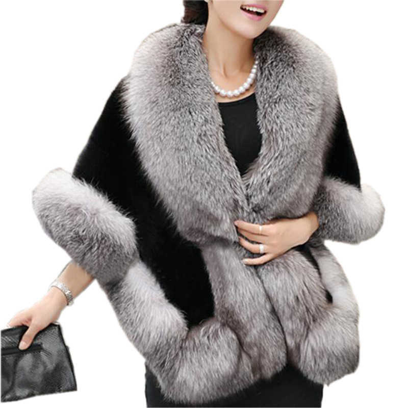 Luxury Faux Fox Fur Coats Women Winter Warm Outwear Poncho Capes New Furry Poncho Cloak Female Fashion Capes for Winter Fur Coat G1015, White
Luxury Faux Fox Fur Coats Women Winter Warm Outwear Poncho Capes New Furry Poncho Cloak Female Fashion Capes for Winter Fur Coat G1015, White