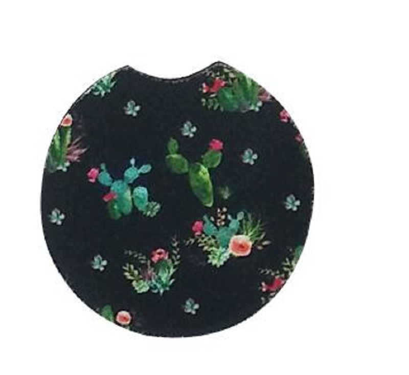 22 Colors Neoprene Drink Cactus Unicorn Flower Printed Coffee g Mats Soft Round Non-slip Coaster for Car Home Decoration Free shipping