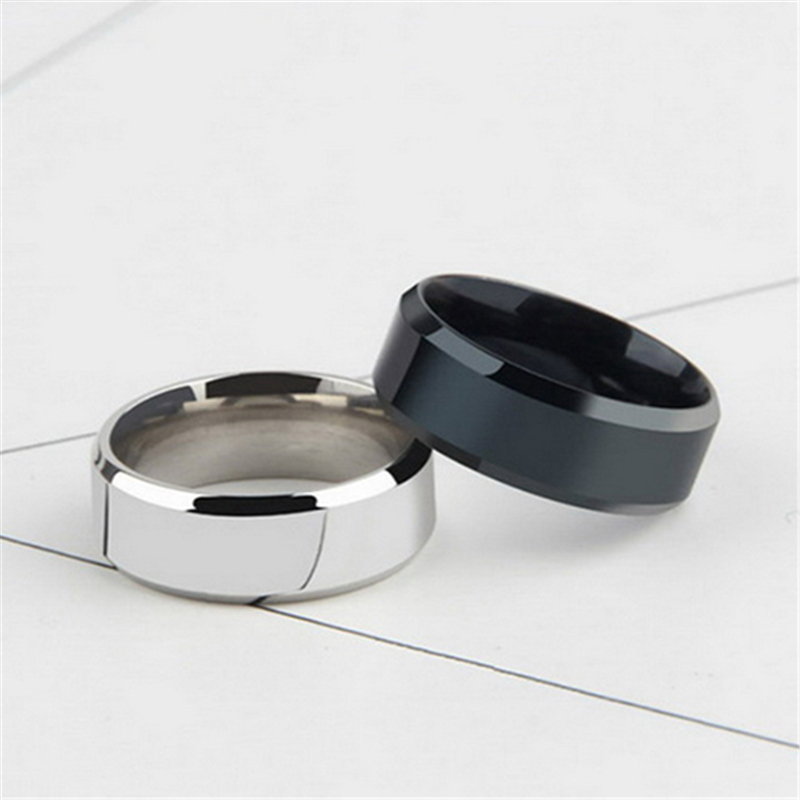 Black Silver Color Titanium Stainless Steel Ring Men Double Bevel for Wedding Bands Accessories Women Male Couple Jewelry
Black Silver Color Titanium Stainless Steel Ring Men Double Bevel for Wedding Bands Accessories Women Male Couple Jewelry
