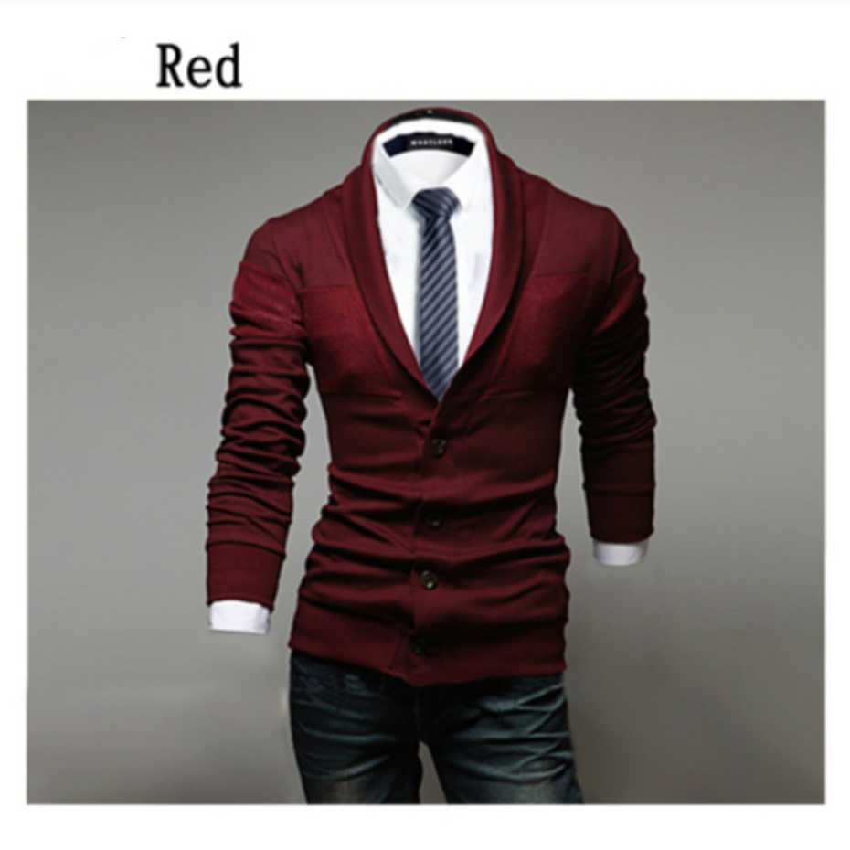ZOGAA Autumn Sweater Men Solid V-Neck Pullovers Single Breasted Knitwear Plus Size 3XL Mens Sweater 211018