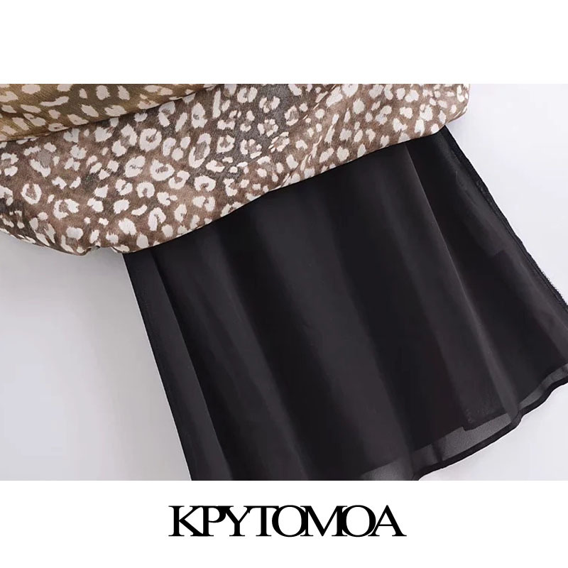 Women Chic Fashion Leopard Print Soft Touch Midi Camisole Dress Backless Thin Straps Female Dresses Mujer 210420