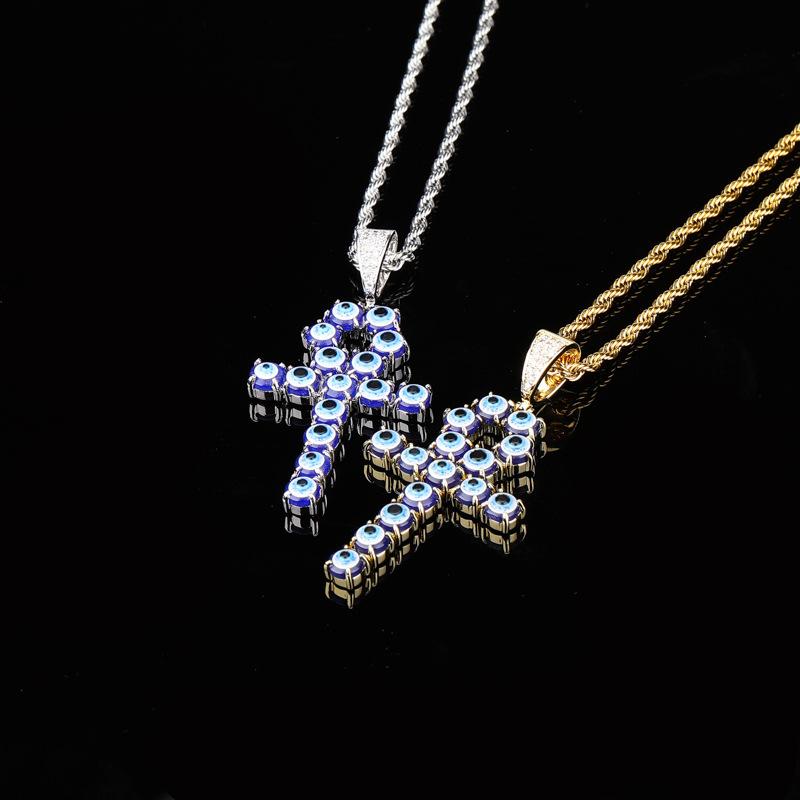 Pendant Necklaces DNSCHIC Iced Out Anhe Cross Full Zircon Turkey Blue Eyes Egyptian Life Key Necklace Hip Hop Jewelry For Men
Pendant Necklaces DNSCHIC Iced Out Anhe Cross Full Zircon Turkey Blue Eyes Egyptian Life Key Necklace Hip Hop Jewelry For Men