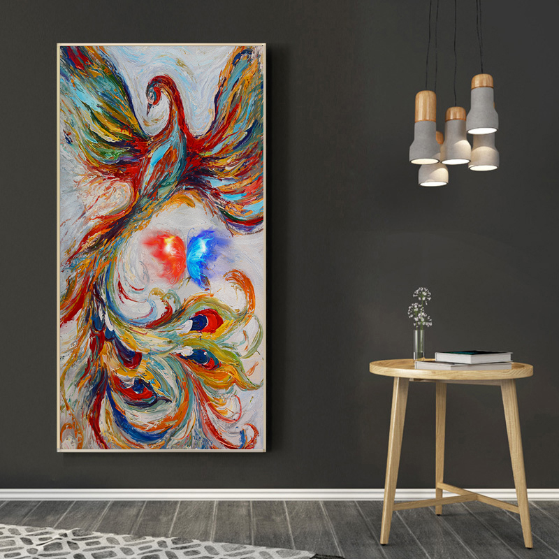 Indoor Decoration Animal Canvas Posters And Prints Wall Art Pictures For Living Room Home Decor Colorful Bird Peacock Painting