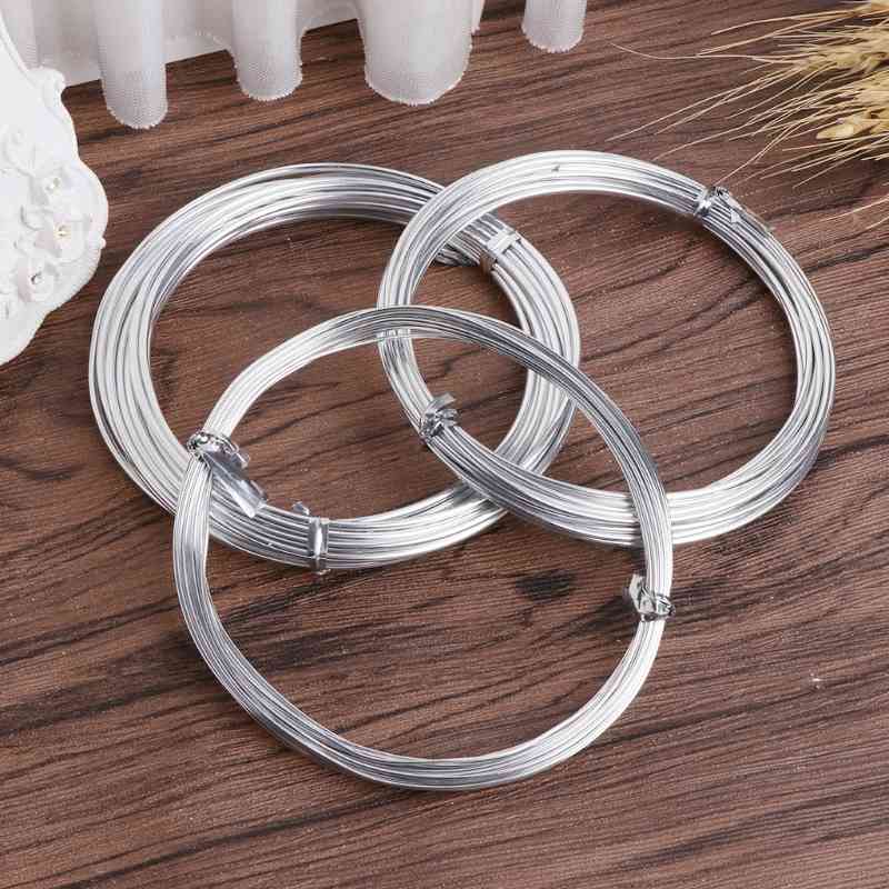 Craft Flower Emissor Aluminium Wire Jewellery Earthwork Silver 5 M Long 1 Mm 1.5 Mm 2 mm