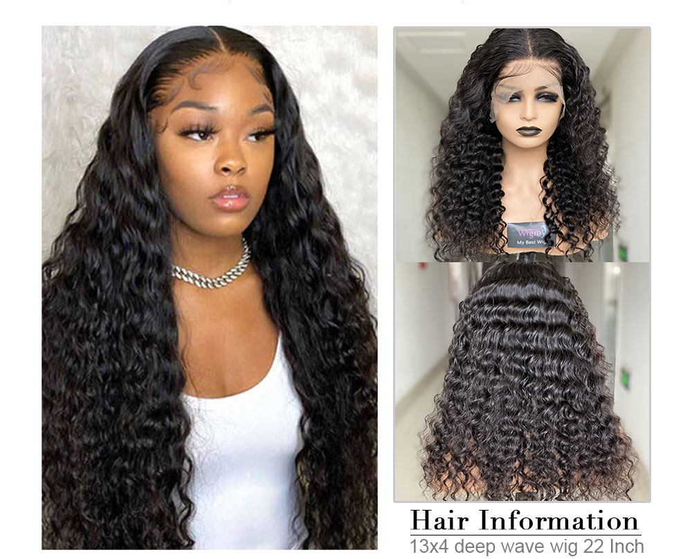 28 30 Inch Deep Wave13x4 Transparent Lace Front Wig Human Hair For Black Women Brazilian Water Wave 5X5 HD swiss Frontal Wigs diva1