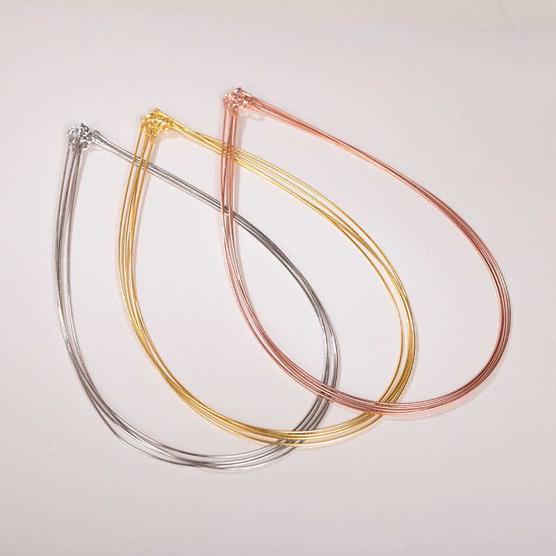Genuine Real Pure Solid 925 Sterling Silver Necklace for Women Punk Rock Rose Gold Snake Chains Jewelry Female Necklaces 211015