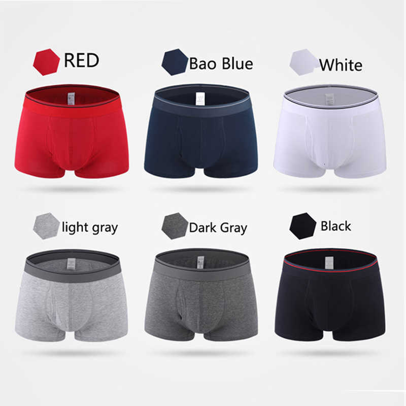 4pcs/lot Cotton Long Leg Men's Boxer Underwear Cuecas Calzoncillos Pants Men Shorts Loose Calecon Pour Homme Mens Boxers XXXL SH190906