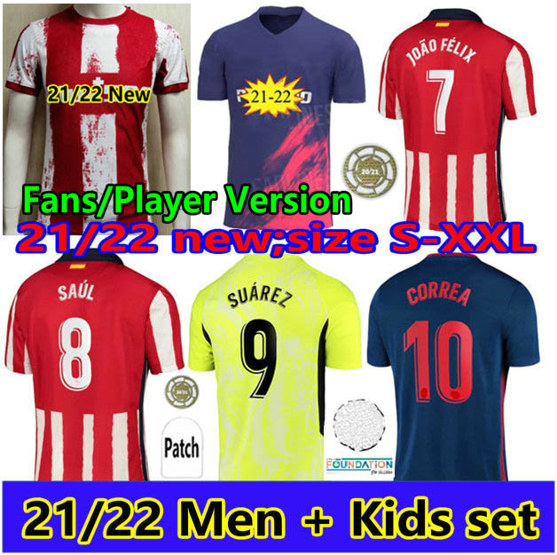 Fans Player Version SUAREZ JOAO FELIX Soccer Jerseys 2021 2022 SAUL M.LLORENTE Carrasco CORREA 21 22 camisetas de futol KOKE DEMBELE LEMAR Football Shirt Men Kids sets, 20-21 away +liga
Fans Player Version SUAREZ JOAO FELIX Soccer Jerseys 2021 2022 SAUL M.LLORENTE Carrasco CORREA 21 22 camisetas de futol KOKE DEMBELE LEMAR Football Shirt Men Kids sets, 20-21 away +liga
