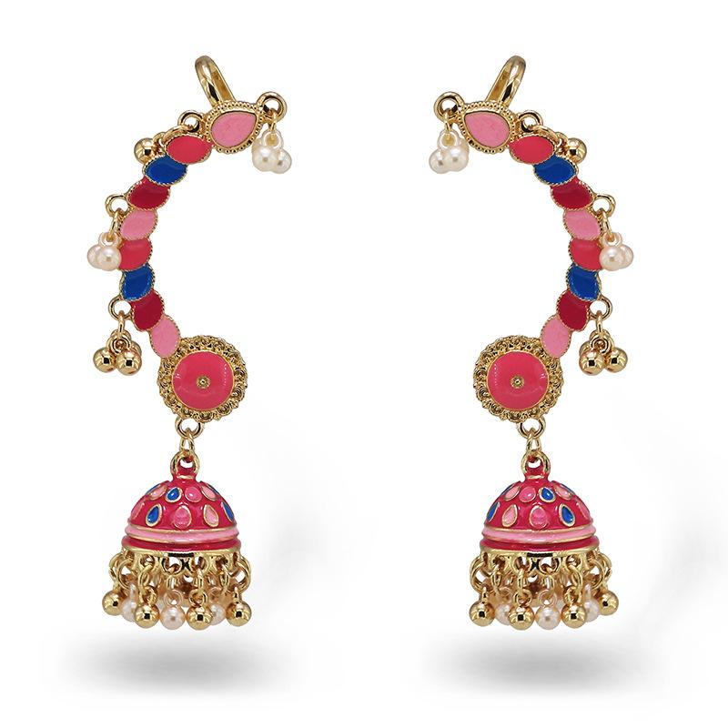 Dangle & Chandelier Ins Jhumki Jhumka Handmade Beads Flower Pink Epoxy Irregular Piercing Earrings Vintage Trendy Women Party Jewelry, Silver
Dangle & Chandelier Ins Jhumki Jhumka Handmade Beads Flower Pink Epoxy Irregular Piercing Earrings Vintage Trendy Women Party Jewelry, Silver