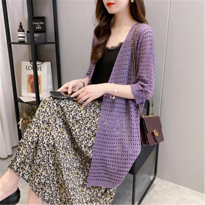 Women's Knits & Tees Women 2022 Summer Midi Long Cardigan Female Hollow Out Thin Ice Silk Knitted Cardigans Ladies Casual Slim Sweater Coat, White
Women's Knits & Tees Women 2022 Summer Midi Long Cardigan Female Hollow Out Thin Ice Silk Knitted Cardigans Ladies Casual Slim Sweater Coat, White