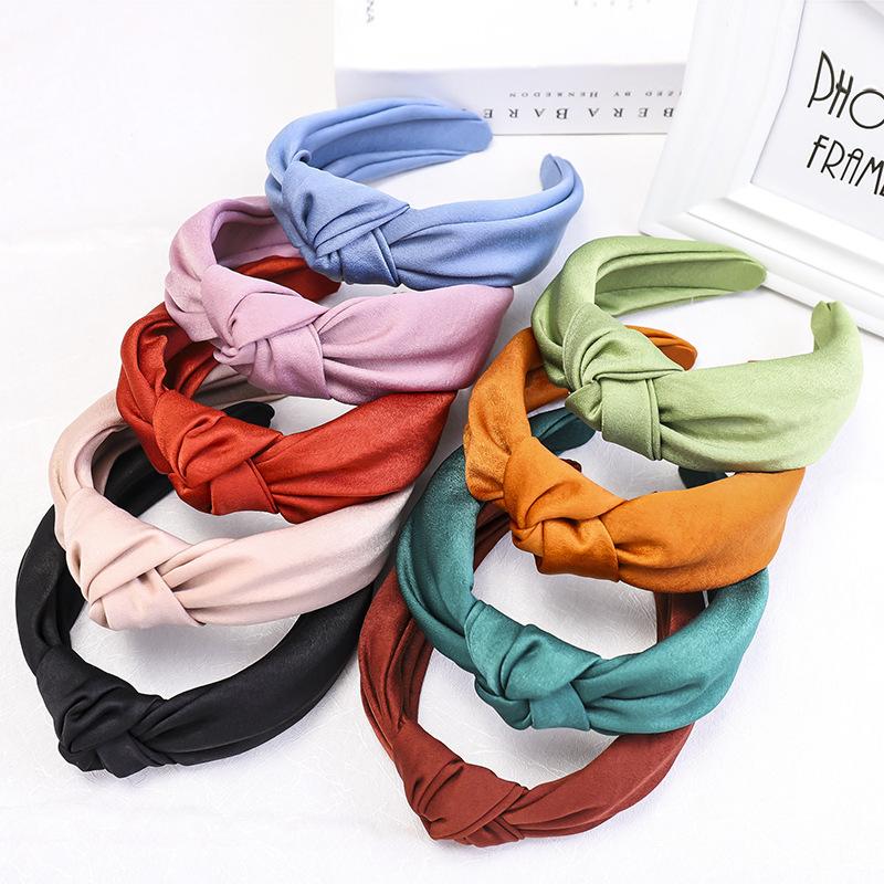 Hair Accessories Wholesale Women Solid Color Headband Girl's Knot Headwear Lady's Ins Elegant Hairbands
Hair Accessories Wholesale Women Solid Color Headband Girl's Knot Headwear Lady's Ins Elegant Hairbands