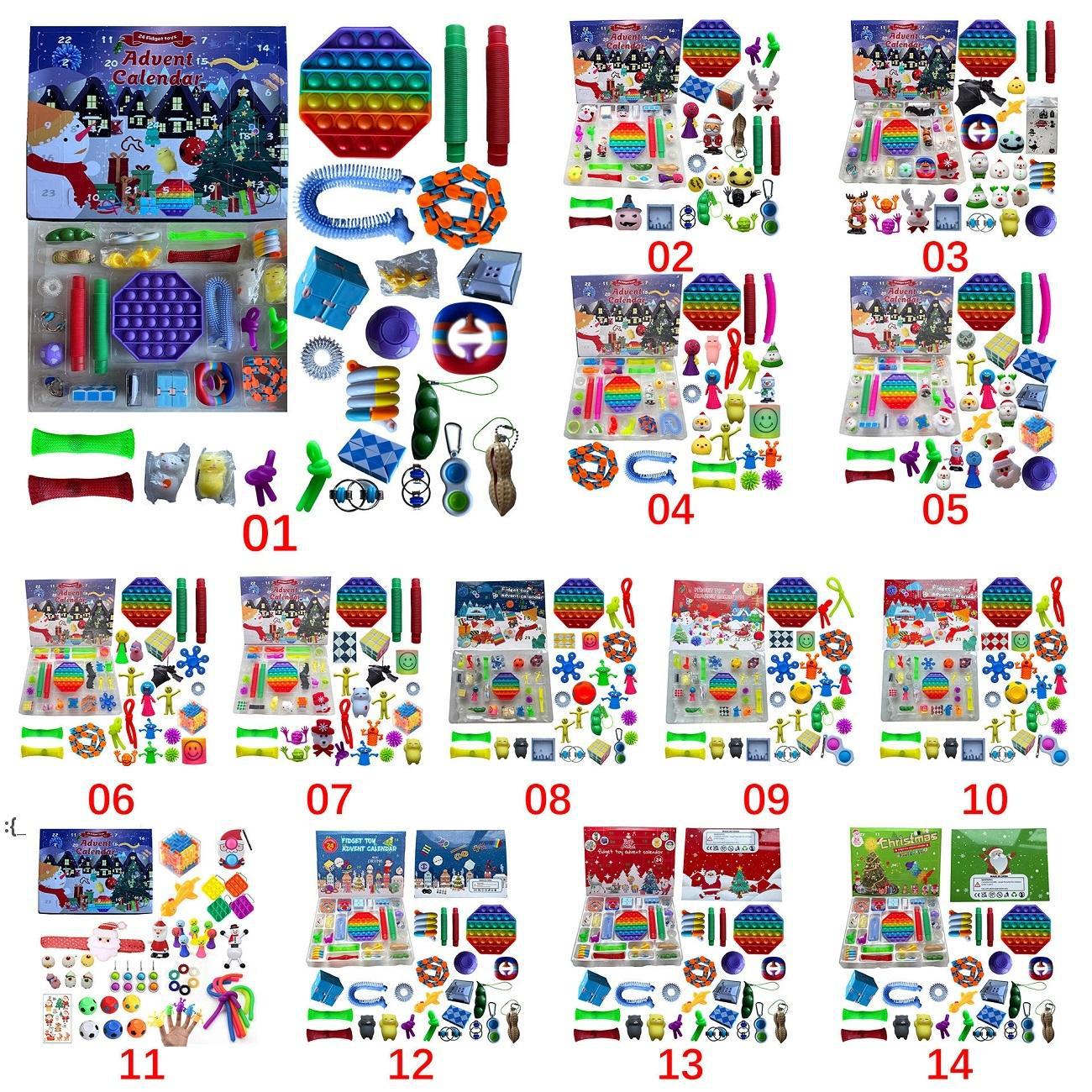 Christmas Fidget Toy Advent Calendar Set December 24 days Push Bubble 24pcs/Set Silicone Stress Reliever Sensory Toys SEAWAY OWF9800
Christmas Fidget Toy Advent Calendar Set December 24 days Push Bubble 24pcs/Set Silicone Stress Reliever Sensory Toys SEAWAY OWF9800