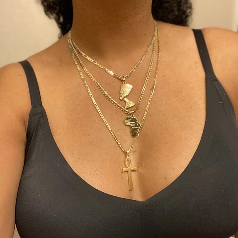 Pendant Necklaces Africa Algeria Map Necklace Chain Unisex Gold For Women Egyptian Queen Nefertiti Stainless Steel Vintage Jewelry Gift
Pendant Necklaces Africa Algeria Map Necklace Chain Unisex Gold For Women Egyptian Queen Nefertiti Stainless Steel Vintage Jewelry Gift
