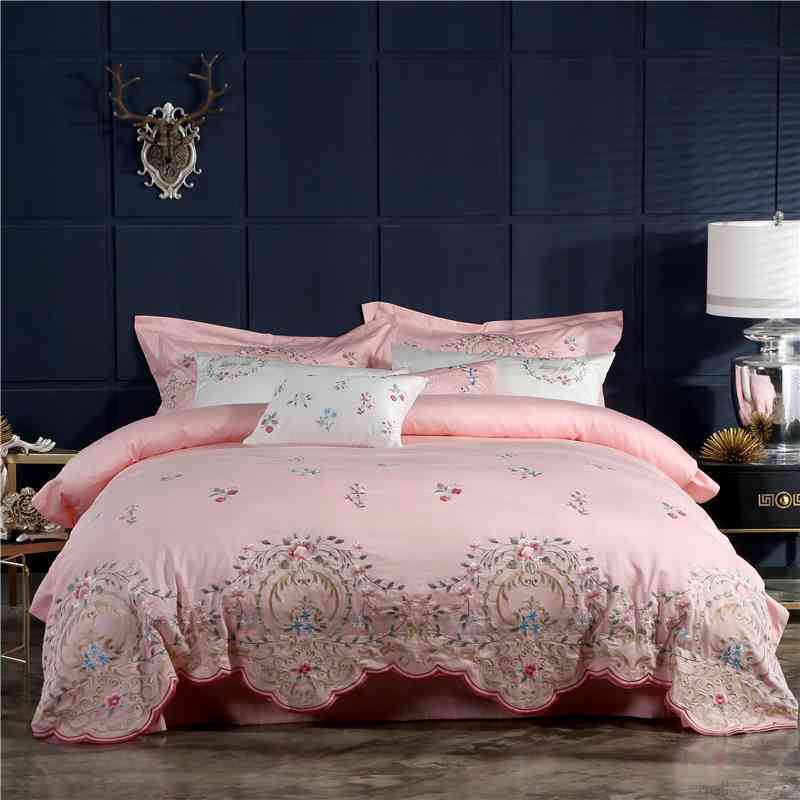 4/6Pieces Luxury Princess Royal Pink Bedding Egyptian Cotton King size Oriental Embroidery Duvet cover Bed sheet Set, Color 1
4/6Pieces Luxury Princess Royal Pink Bedding Egyptian Cotton King size Oriental Embroidery Duvet cover Bed sheet Set, Color 1