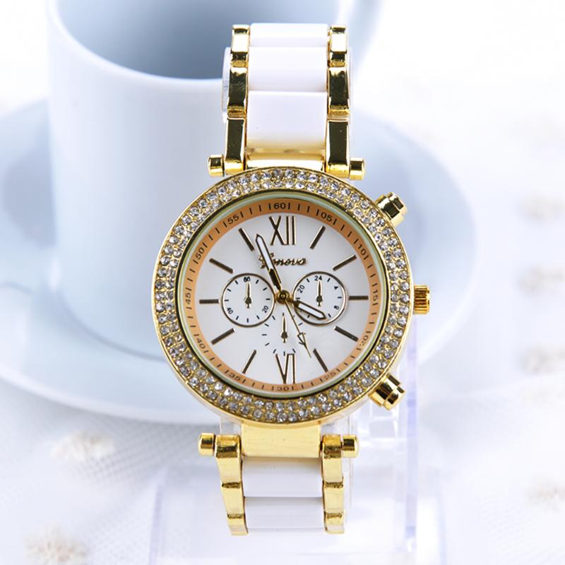 Wristwatches Round Shape Artificial Diamond Easy Reading Gift Fashion Ceramic Casual Daily Shopping Gold-plated Women Watch, Black
Wristwatches Round Shape Artificial Diamond Easy Reading Gift Fashion Ceramic Casual Daily Shopping Gold-plated Women Watch, Black