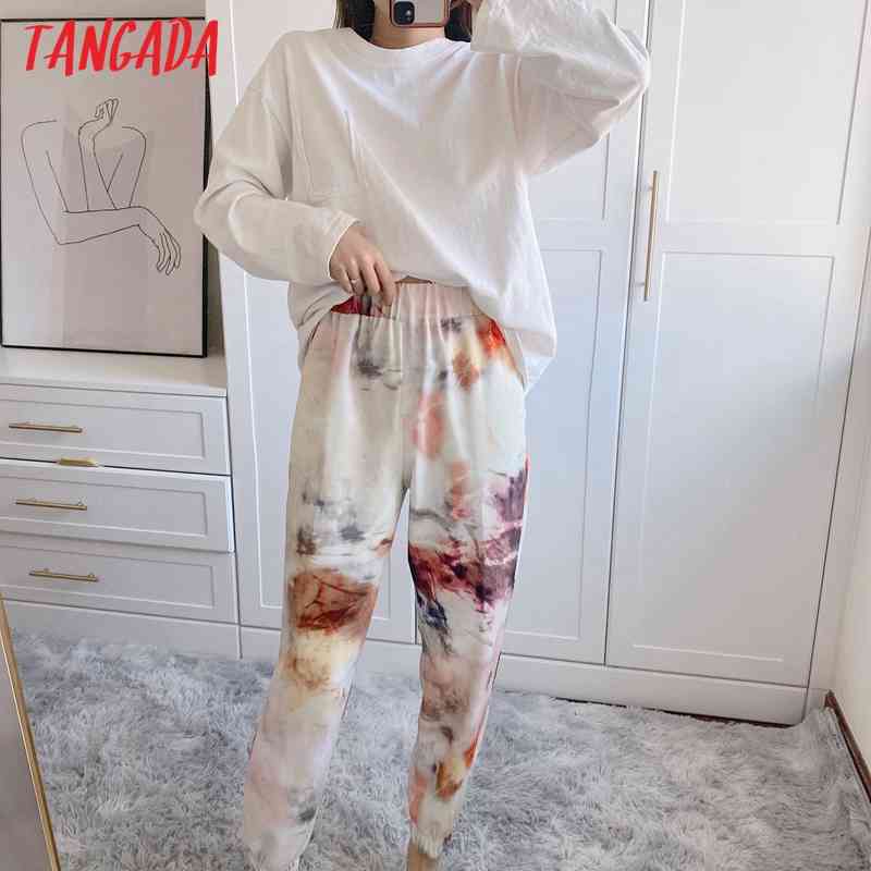 Women Floral Print Long Pants Big Strethy Waist Female Casual Trousers 5Z78 210416