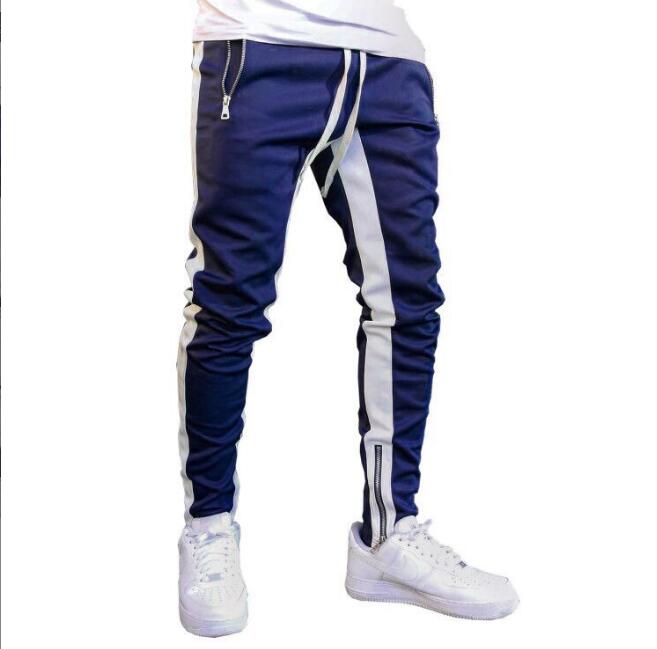 Mens Track Pants NEW Fashion Hip Hop Fitness Streetwear Trousers Men Striped Jogger Skinny Joggers Sweatpants Pantalon Homme