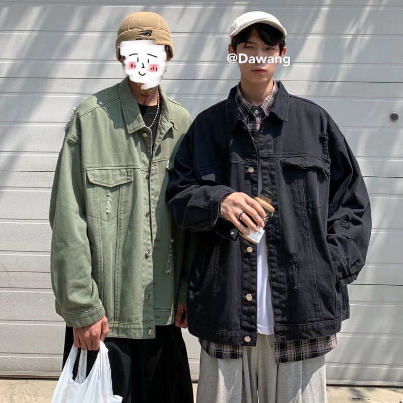 Privathinker Men's Casual Oversize Denim Jacket Korean Streetwear Solid Color Woman Fashion Coats Male Hip Hop Clothing 210506