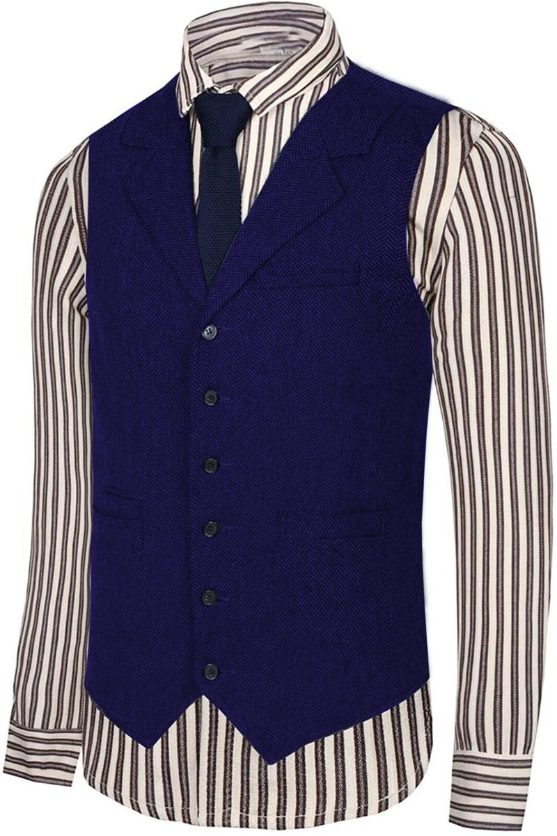 Men's Vests Vest Wedding Herringbone Tweed Business Suit Waistcoat Jacket Tailor-made Formal Vintage Blue For Groom Man, Black
Men's Vests Vest Wedding Herringbone Tweed Business Suit Waistcoat Jacket Tailor-made Formal Vintage Blue For Groom Man, Black