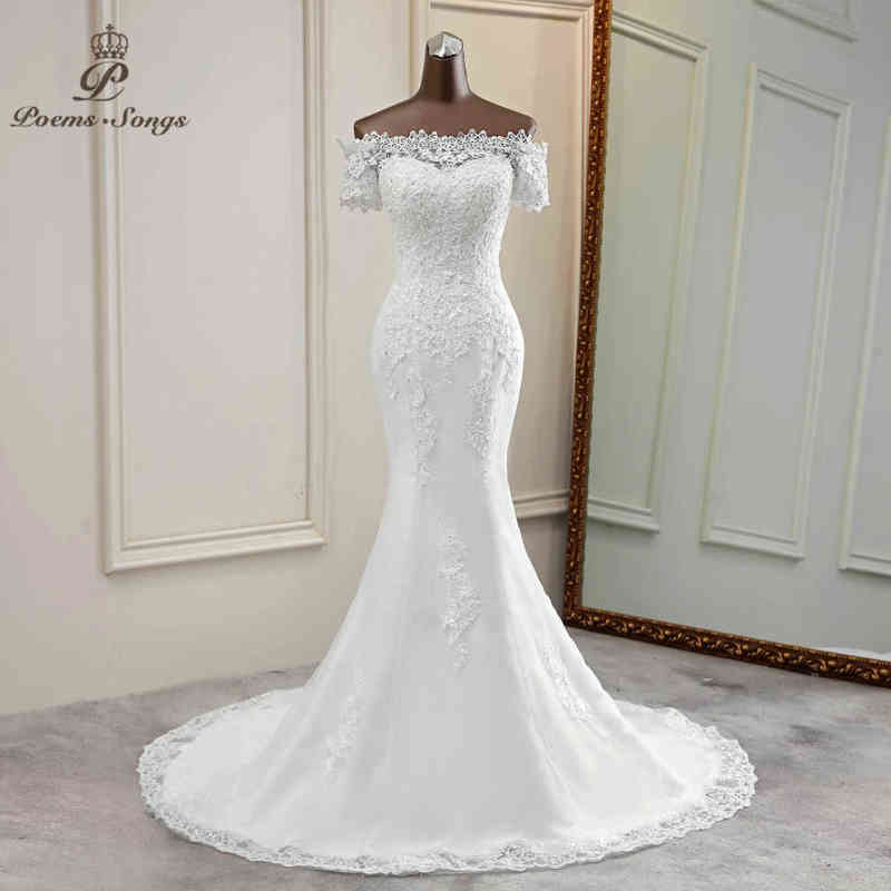 Lace wedding dress 2021 mermaid wedding gowns marriage elegant bride dress short sleeves vestidos de novia 2020 sexy boat neck H0105, Black;gray
Lace wedding dress 2021 mermaid wedding gowns marriage elegant bride dress short sleeves vestidos de novia 2020 sexy boat neck H0105, Black;gray